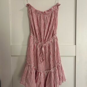 Elan Pink and White Striped Dress